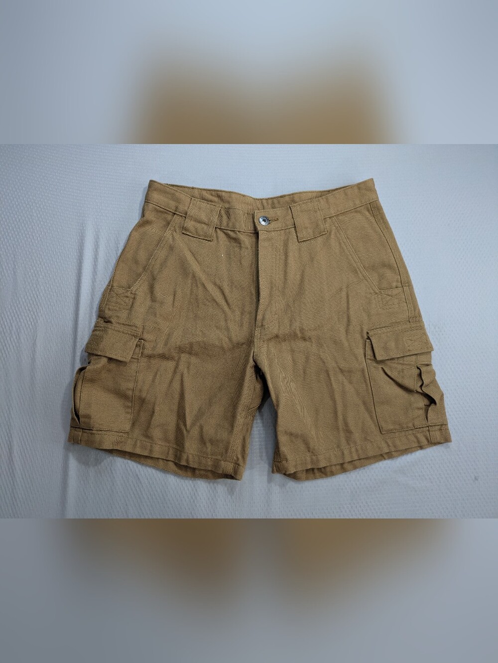 Duluth Trading 100% Cotton Firehose Relaxed Fit Duck Canvas 7" Cargo Shorts  32
